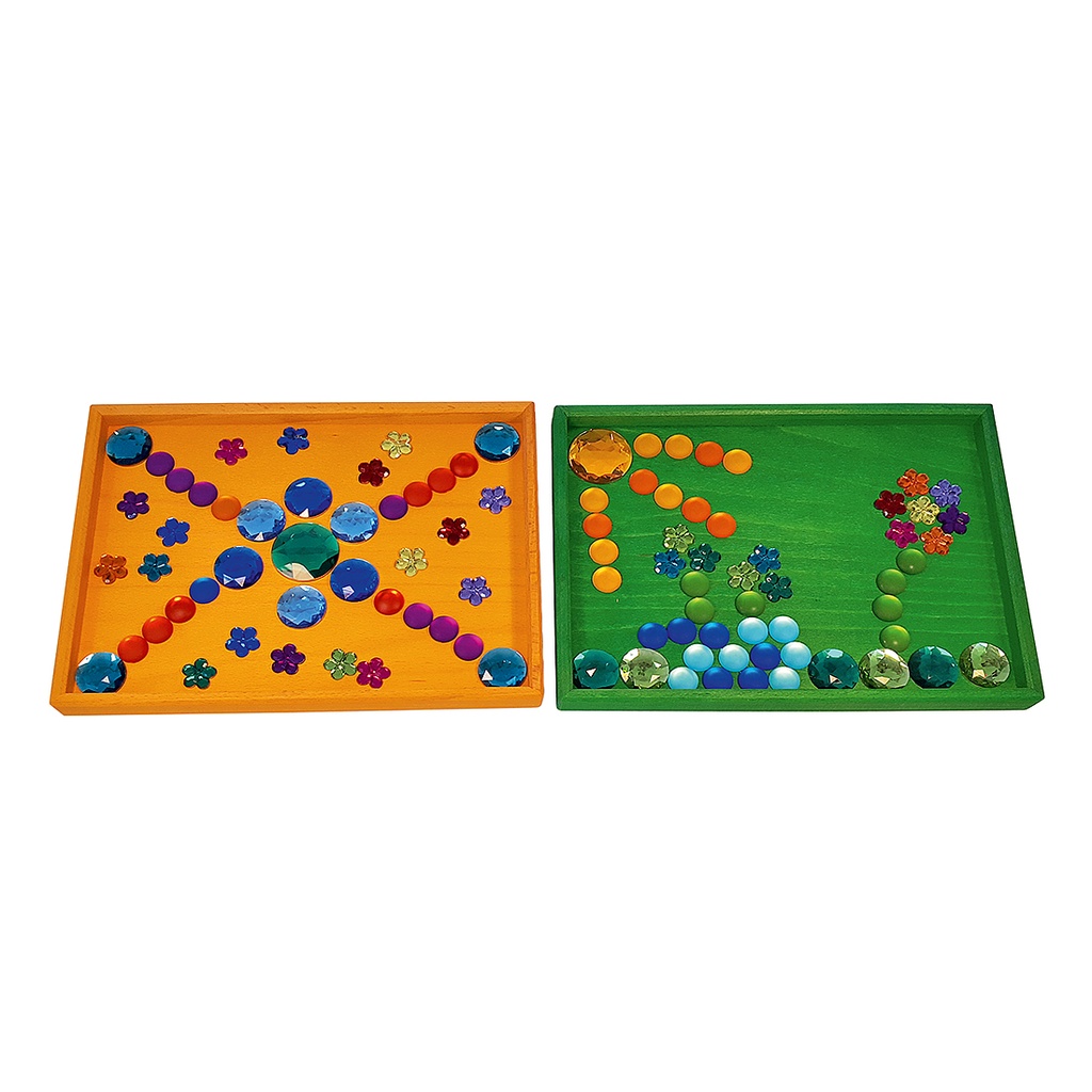 Lege-Tabletts bunt