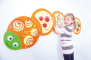 Wandspielobjekt Raupe "Kreisel"