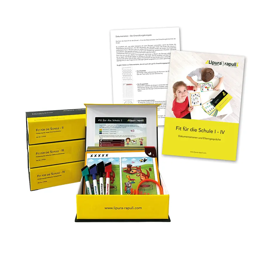 Fit für die Schule Komplett Set I - IV inkl. Dokumentationshilfe