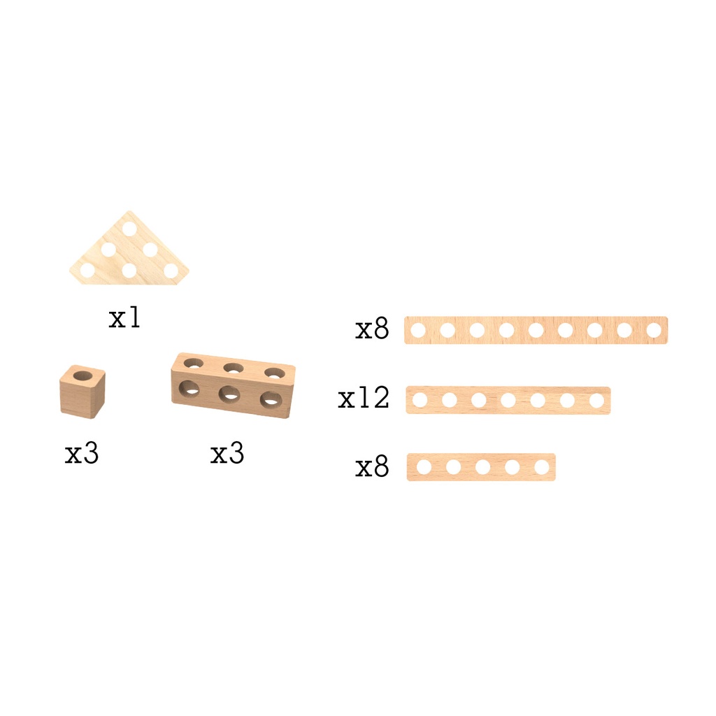 Erfinder Werkbank Holzteile Set 