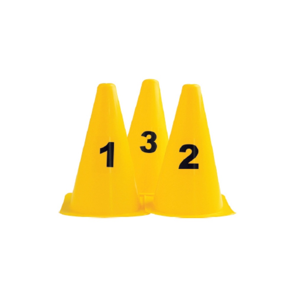 Nummerierte Pylonen 0-9 (25cm)