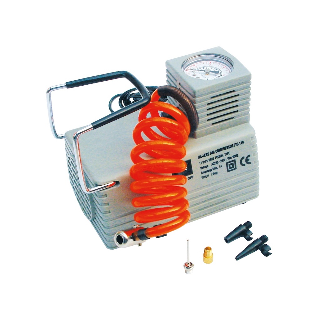 Mini Compressor mit 4 Aufsätzen