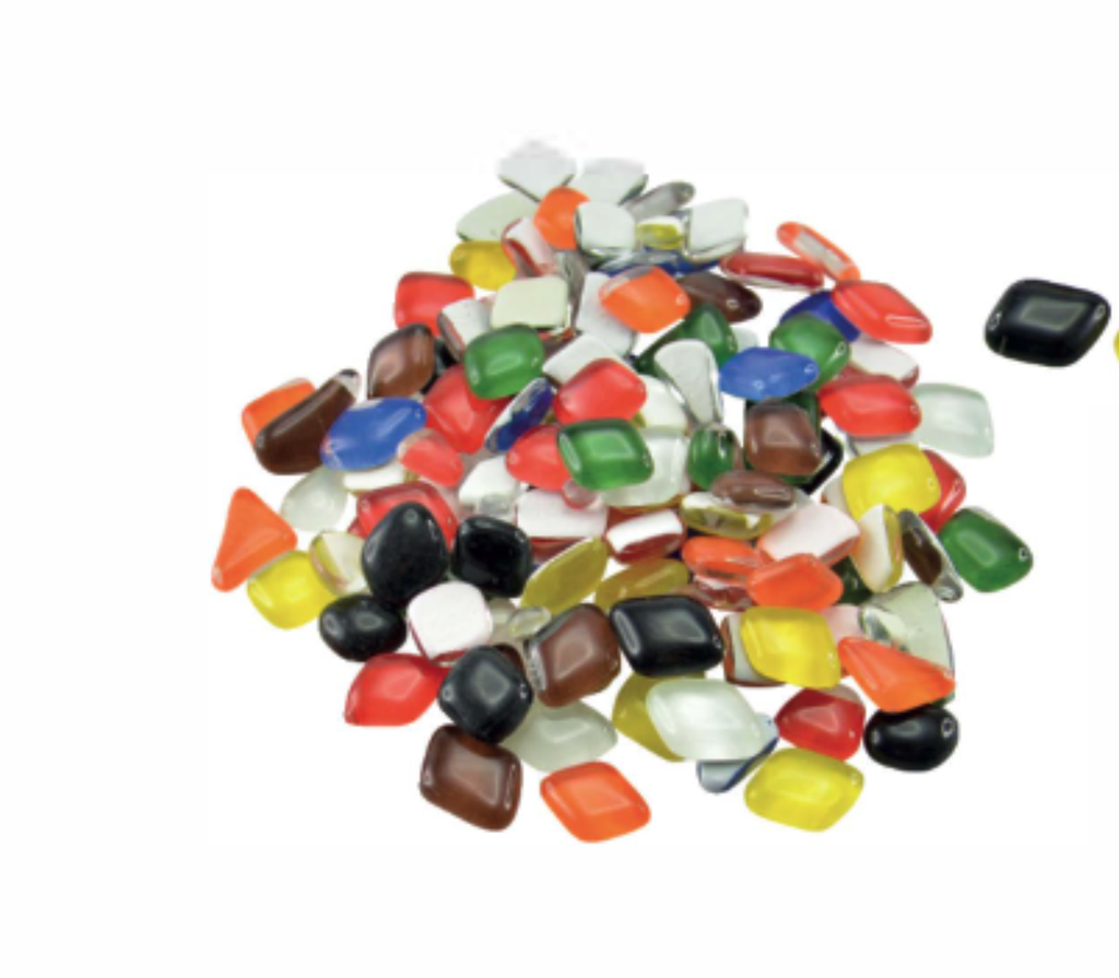 Glasnuggets transparent gemischt