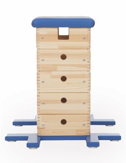 Sprungkasten 5teilig 50x40x81cm farbe natur aus Multiplex