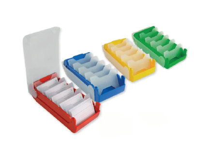 Karteibox mit 100 Kärtchen GELB