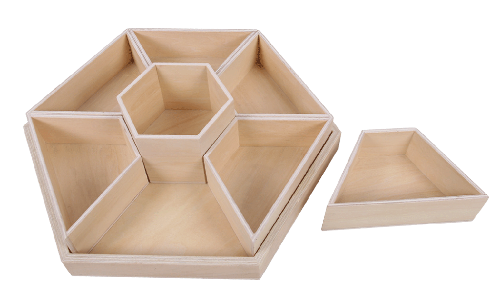 Sortierhilfe sechseckig