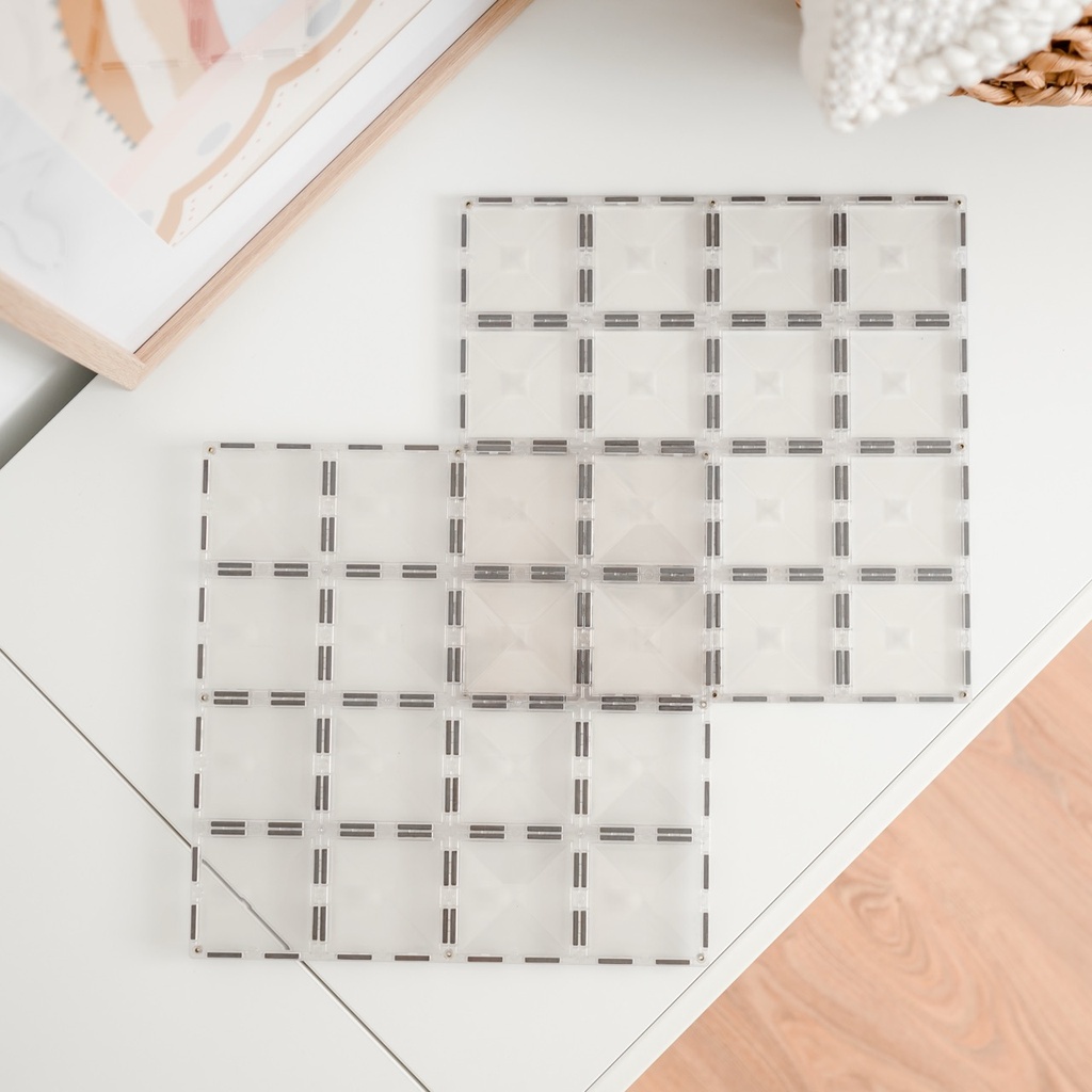 Connetix - Bauplatten 2er - Transparent