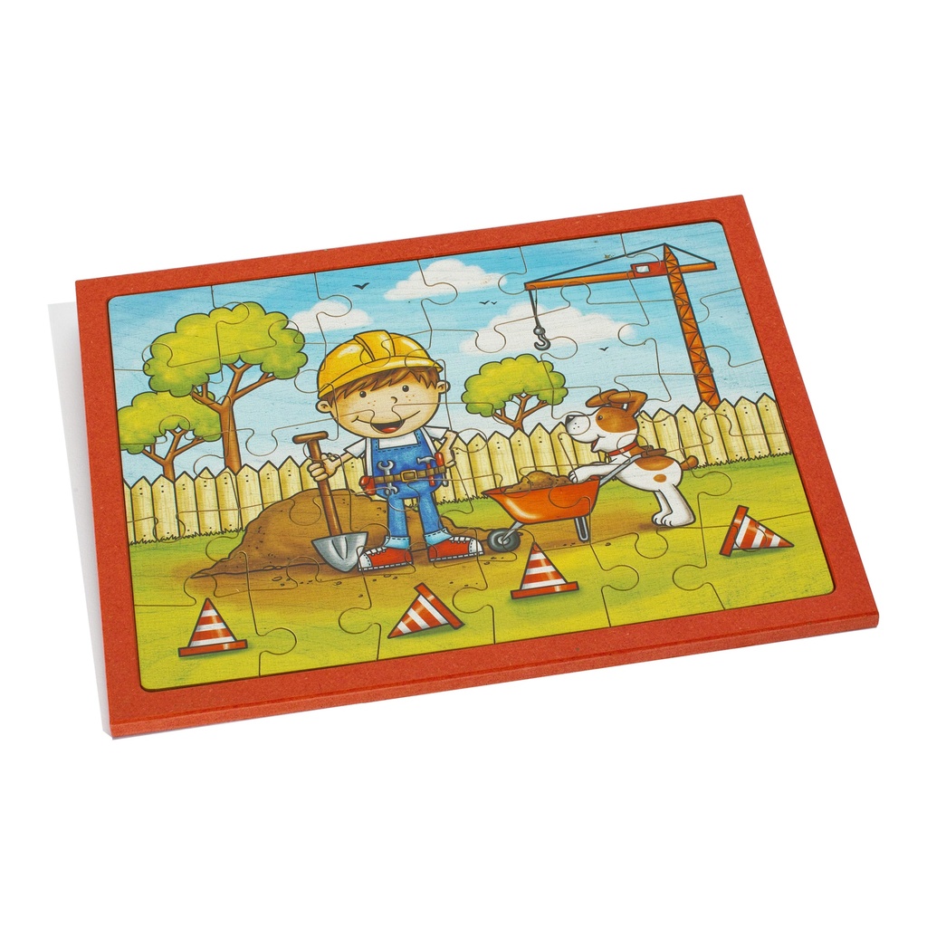 Holz-Puzzle - 30 Teile Baustelle