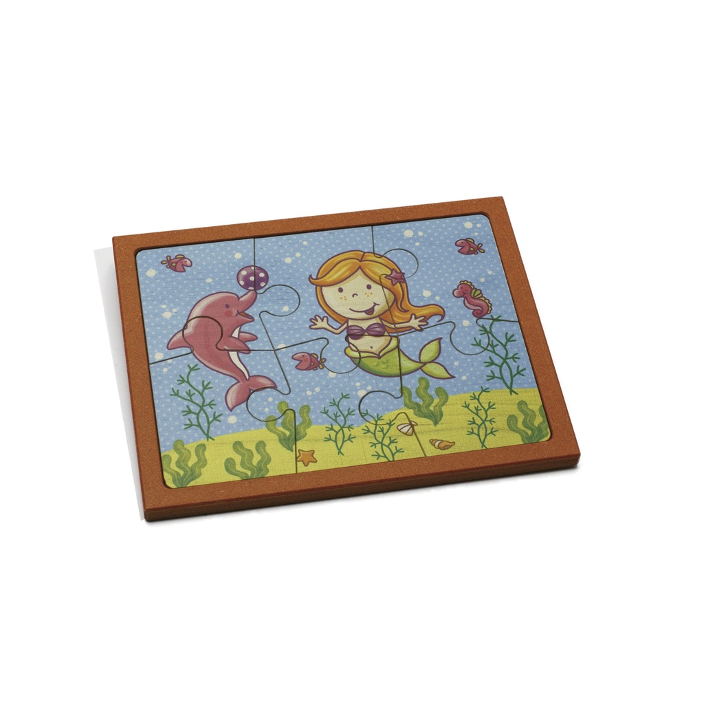 Holz-Puzzle - 6 Teile Meerjungfrau