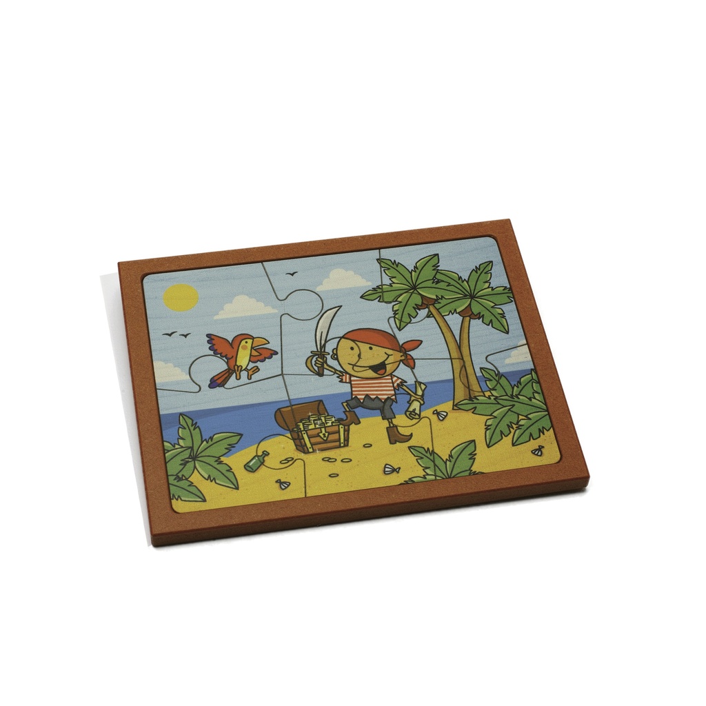 Holz-Puzzle - 6 Teile Schatzinsel