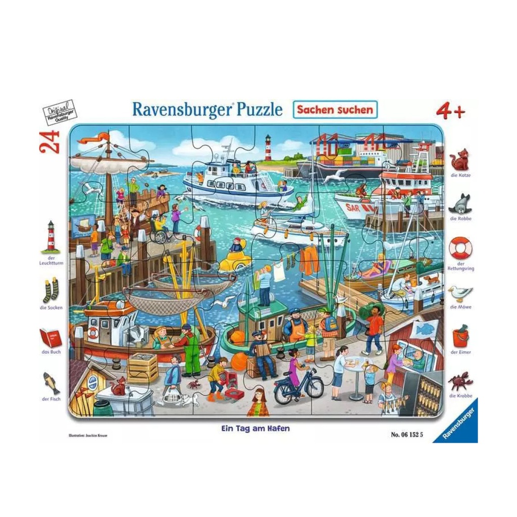 Rahmenpuzzle - 24 Teile Hafen
