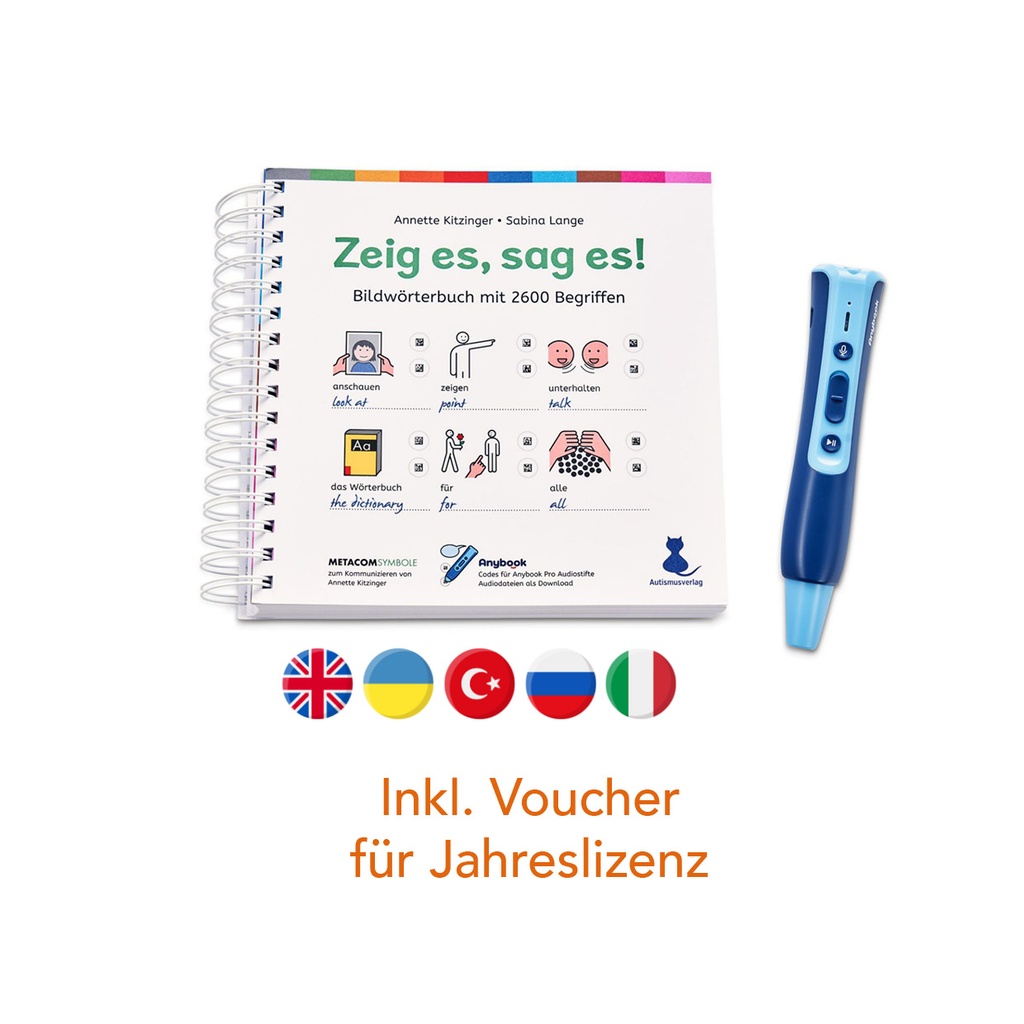 AnyBook - Pro Audiostift Bundle Jahreslizenz & Bildwörterbuch