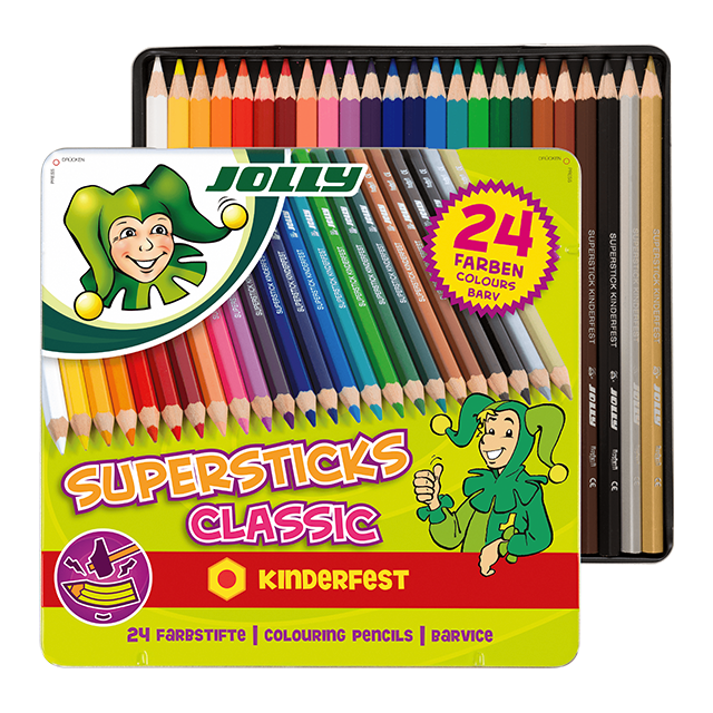 JOLLY Supersticks kinderfest CLASSIC sort., 24er-3D-Metalletui