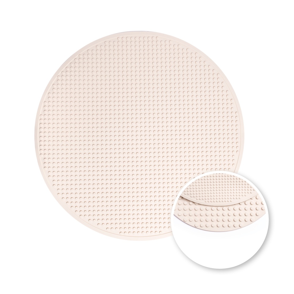 Runde Bausteinmatte - beige