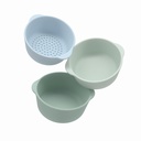 Silikon Spielschüsseln - 3er Set - grün/blau