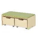 Sitzbank mit ausfahrbaren Boxen