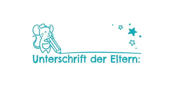 Lehrer Stempel "Unterschrift"