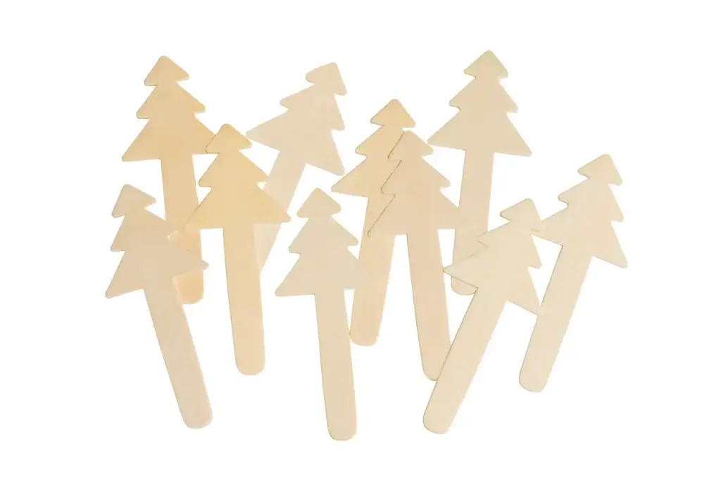 Bastelstäbchen - Tannenbäume 10er Set
