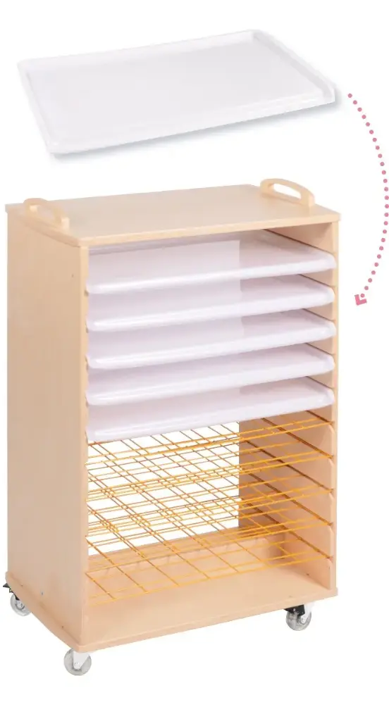 Tablett für Trockenwagen klein 5er Set