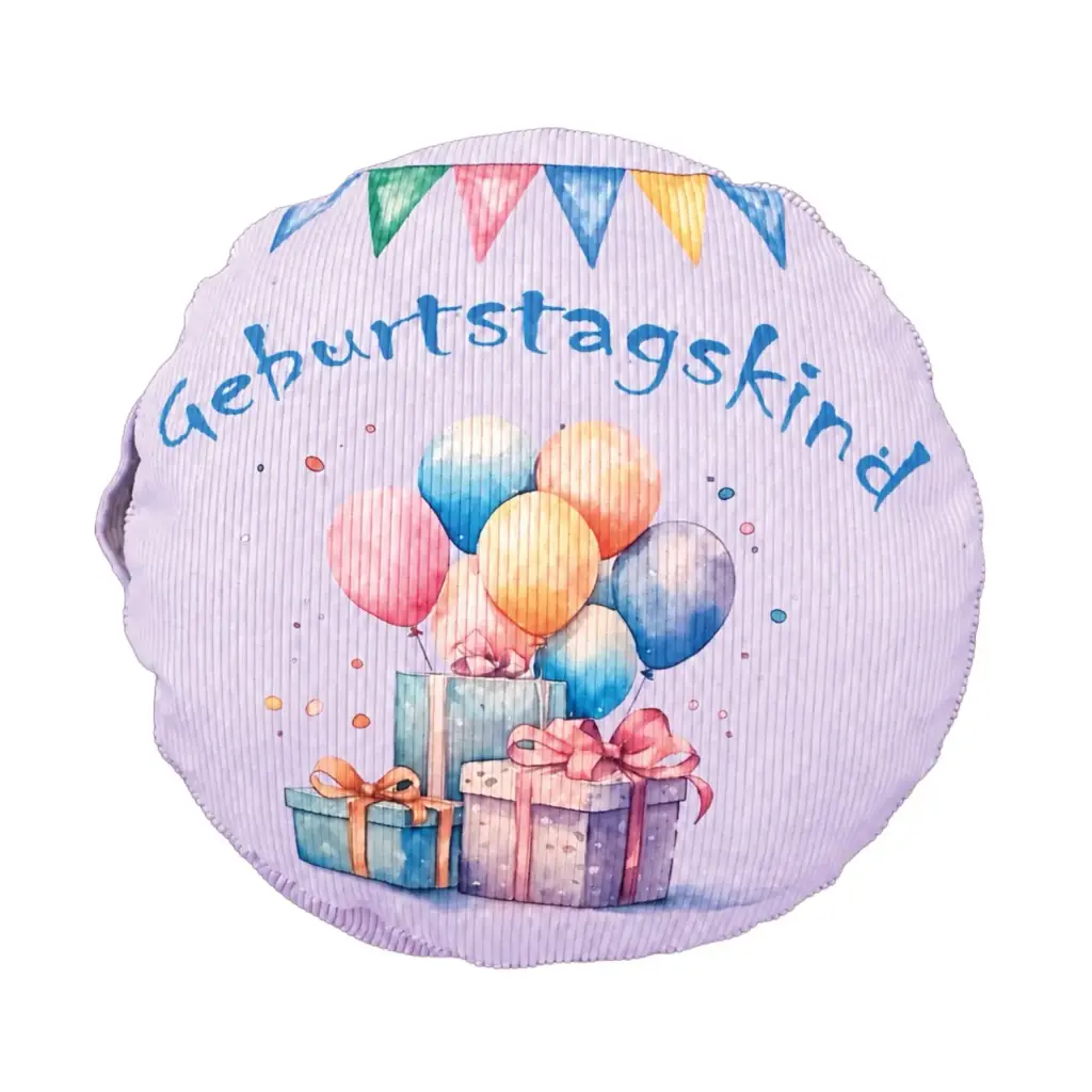 Kuschelweich - Geburtstagskissen 2-farbig