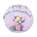 Kuschelweich - Geburtstagskissen 2-farbig
