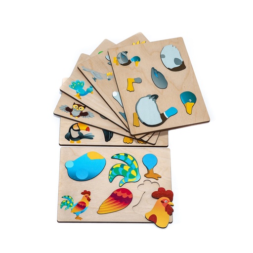 [104082] Magnetpuzzle Vögel