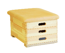 [107155-12] Sprungkasten 70x 50 40cm 3teilig (Kunstleder, farbe natur) U3 geeignet