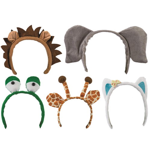 [105148] Kinderhaarreifen - Tiere - 5er Set