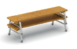 [108139] Outdoor- Bänke 2er Set - 120 cm