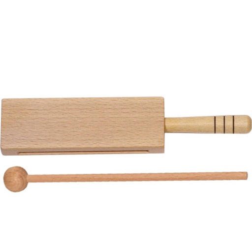 [106142] Holzblocktrommel mit Griff