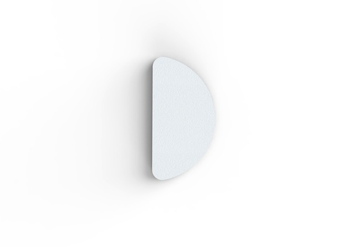 [115070] Selbstklebendes Akustikpaneel Halbkreis WEISS - 8 Stück