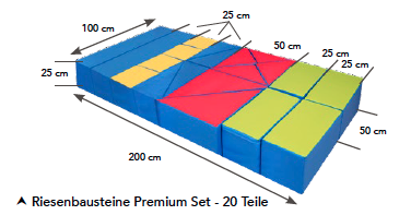 [107259] Riesenbausteine Premium Set - 20 Teile