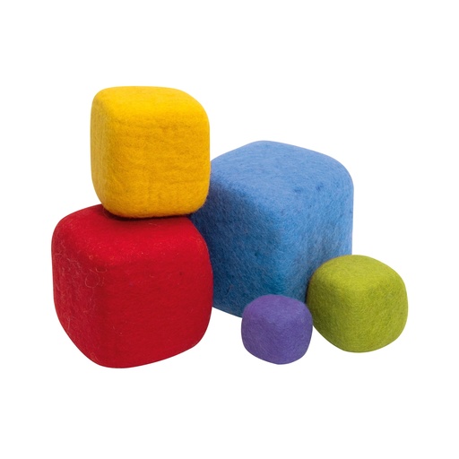 [103348] Filz-Stapelwürfel - 5er Set