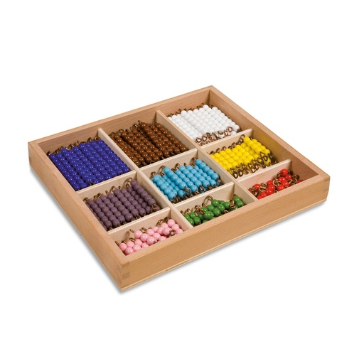 [W104438] Kasten mit Perlenstäbchen für das Multiplikationsbrett: Lose Perlen - Glas