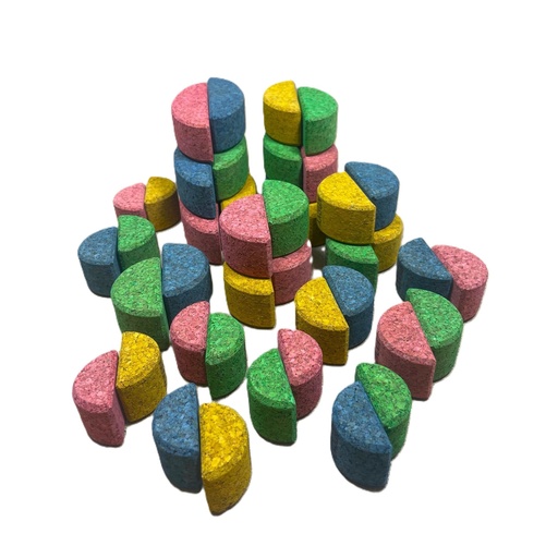 [103159] Korkbausteine - 42er Bunte Halbe