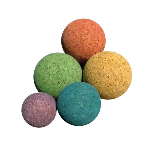 [103160] Korkbausteine - 5 Bunte Kugeln