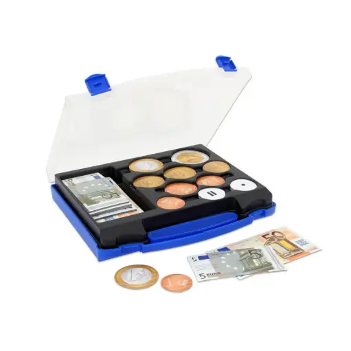 [115009W] Magnetisches Euro Rechengeld im Sortierkoffer