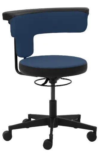 Funktionsdrehstuhl XXL mit Lehne und abnehmbarem Bezug