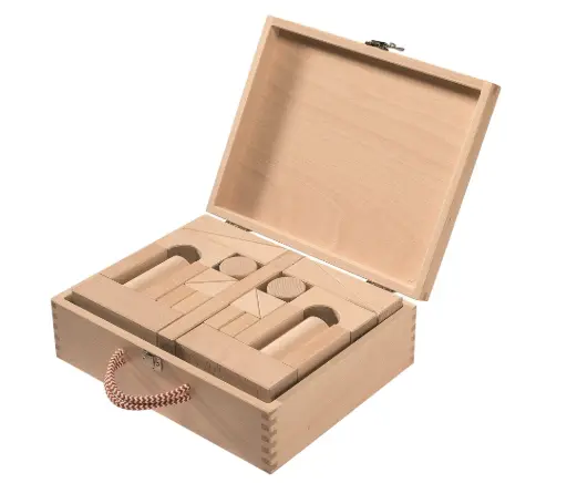 [103583] Fröbel Bausteinkoffer 60tlg. Natur