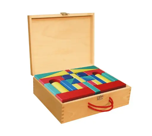 [103584] Fröbel Bausteinkoffer 60tlg. Bunt