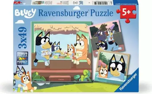 [104014W] Puzzle 3 x 49-tlg. "Blueys Abenteuer"    